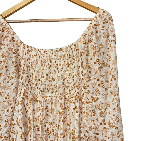 Altard state boho floral smocked puff sleeve mini dress - Picture 13 of 13